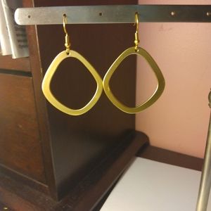 Matte gold hoops